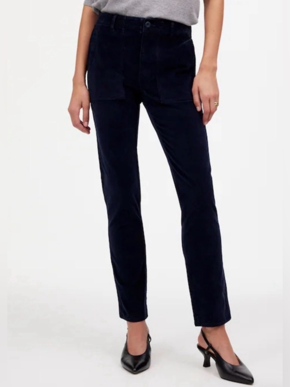 Madewell Slim Straight Utility Pant Garment Dyed Corduroy Women’s T30 Navy